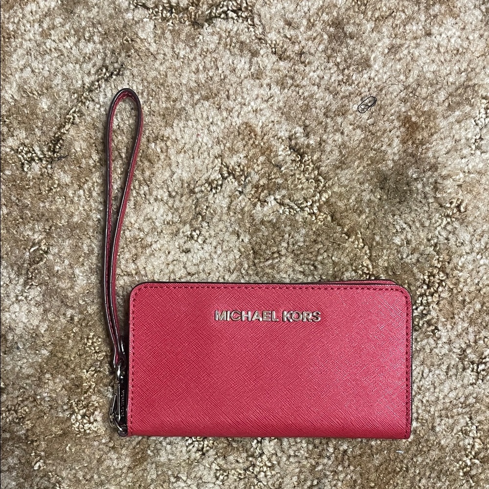 Michael Kors Red Wristlet Wallet